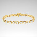 10K Gold Plated Silver 1ct Diamond Bracelet (I1–I2, J–K) – 7"