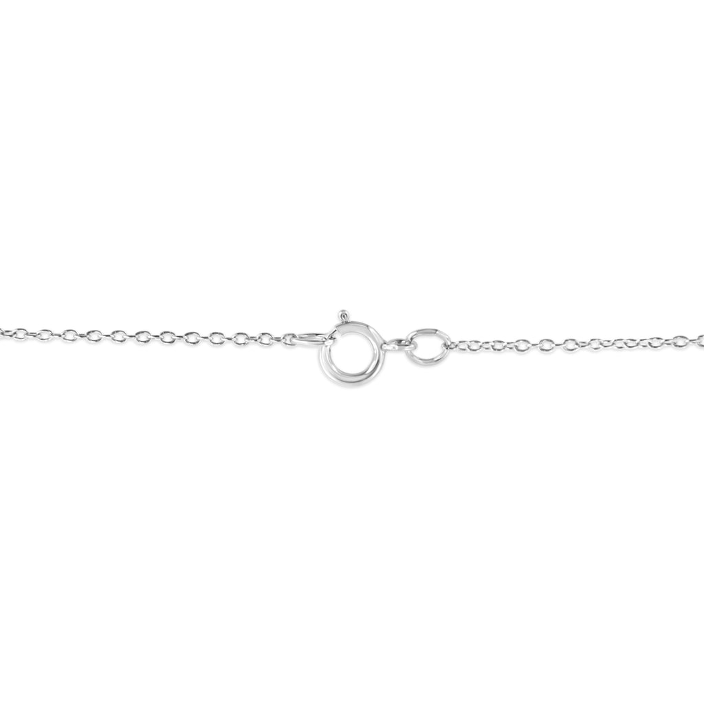 Angel Wing Double Heart Necklace – .925 Sterling Silver, Pavé Diamond Accents