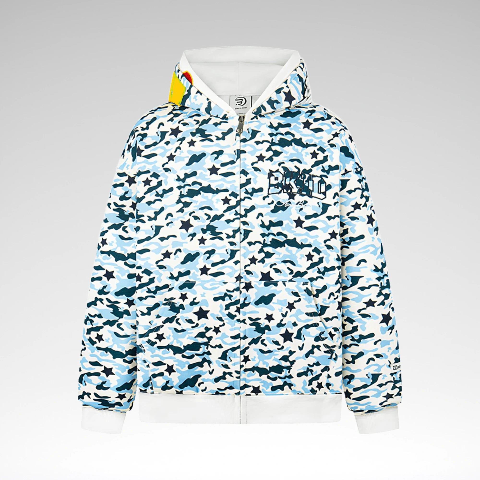 Casual Embroidered Zip Hoodie
