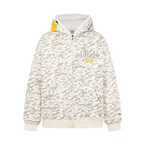 Casual Embroidered Zip Hoodie