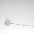 Flower Cluster Diamond Pendant Necklace – .925 Sterling Silver, 1/2 cttw