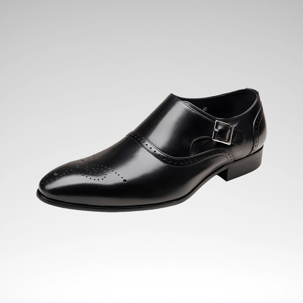 Handcrafted Brogue Monk Strap Shoes for Men