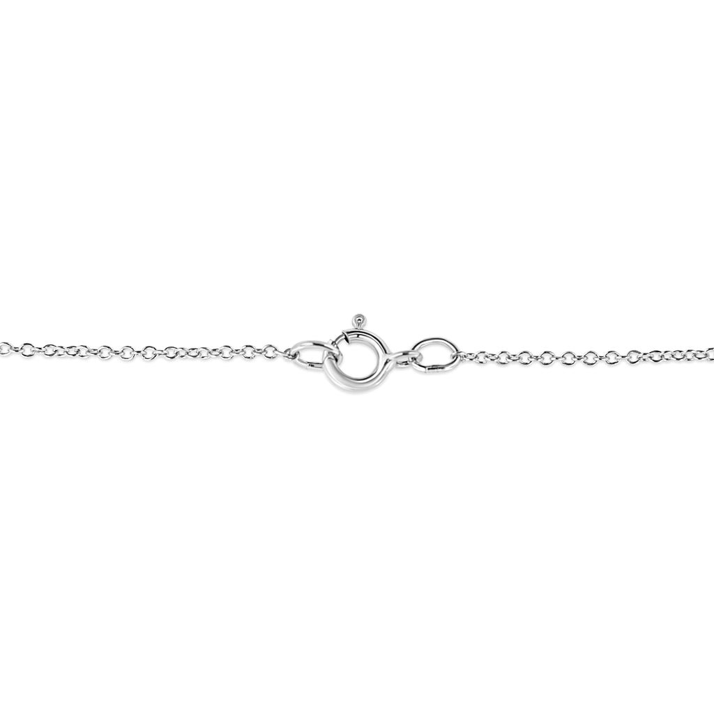 Heart-Shaped Diamond Pendant Necklace – .925 Sterling Silver, Pavé Diamond Accents