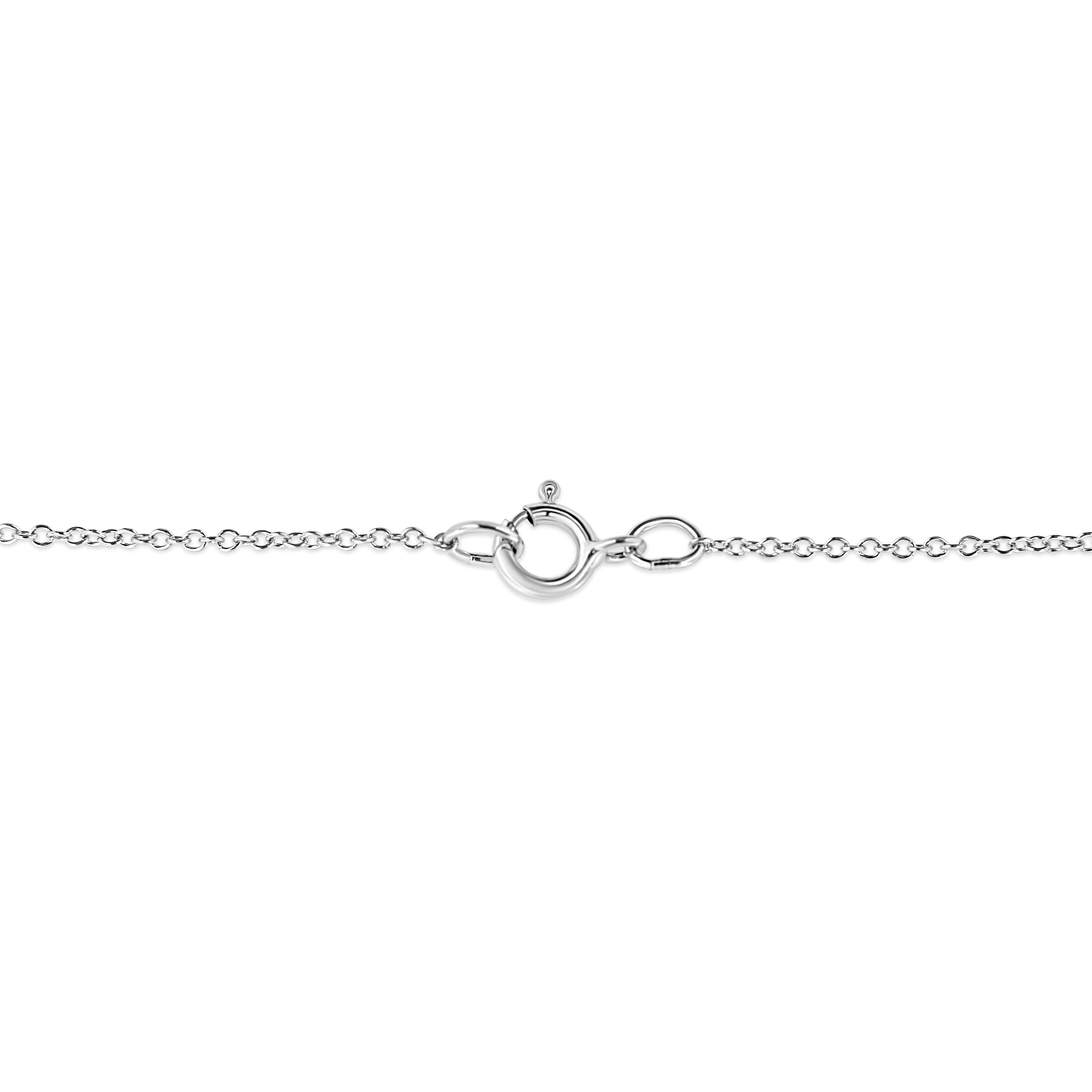 Heart-Shaped Diamond Pendant Necklace – .925 Sterling Silver, Pavé Diamond Accents