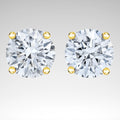Lab-Grown Diamond Solitaire Stud Earrings – 14K Gold, 1/2 cttw