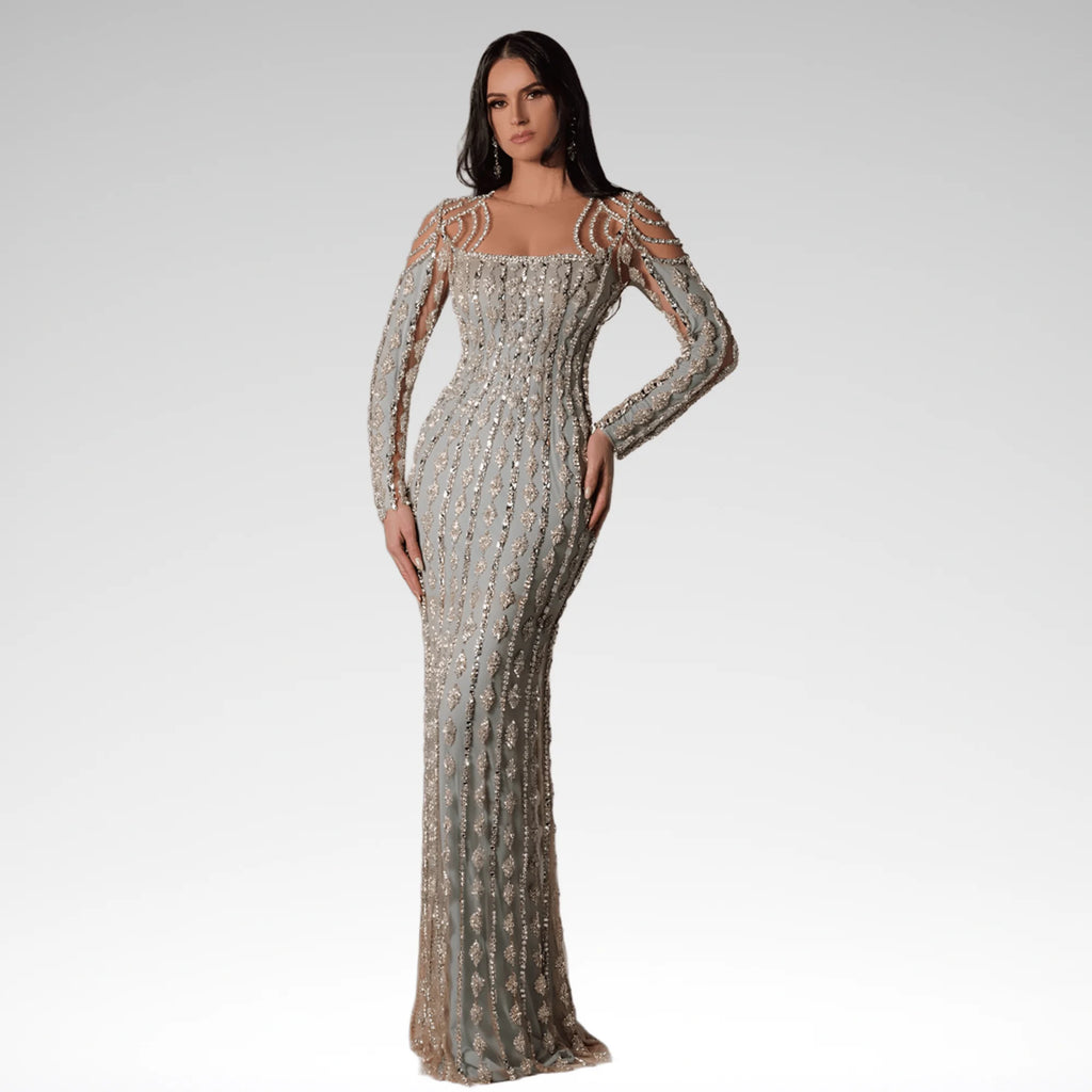 Long Sleeve Slim Fishtail Dress