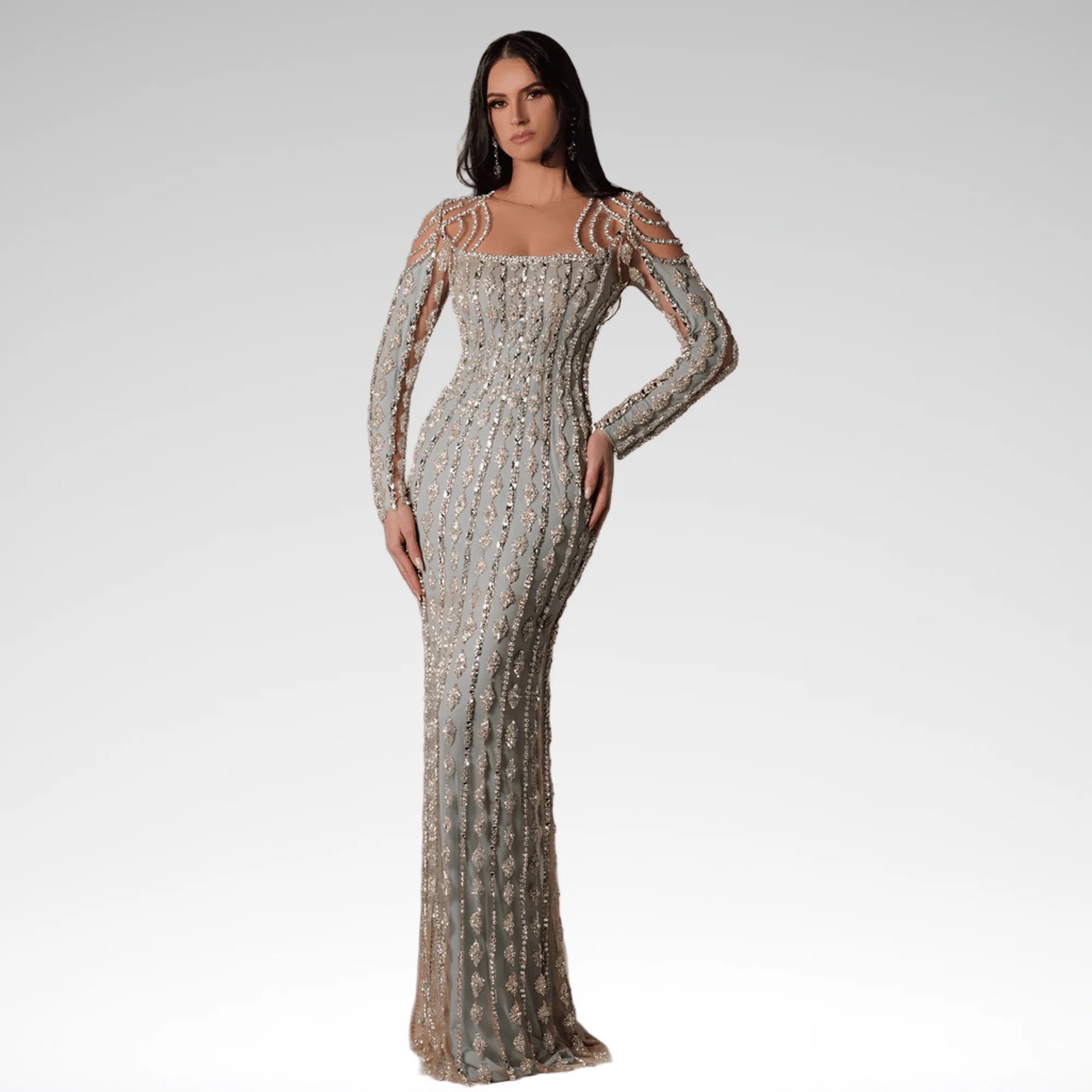 Long Sleeve Slim Fishtail Dress