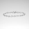 Miracle-Set Pear Shape Link Bracelet – .925 Sterling Silver, 1/10 cttw Diamond