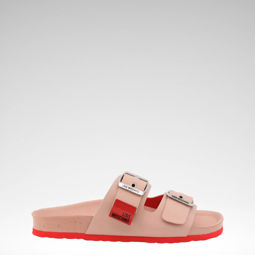 Pink Fine Slide Sandals
