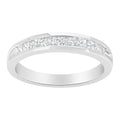 Princess-Cut Diamond Band Ring, Sterling Silver, 1/2ct Diamond