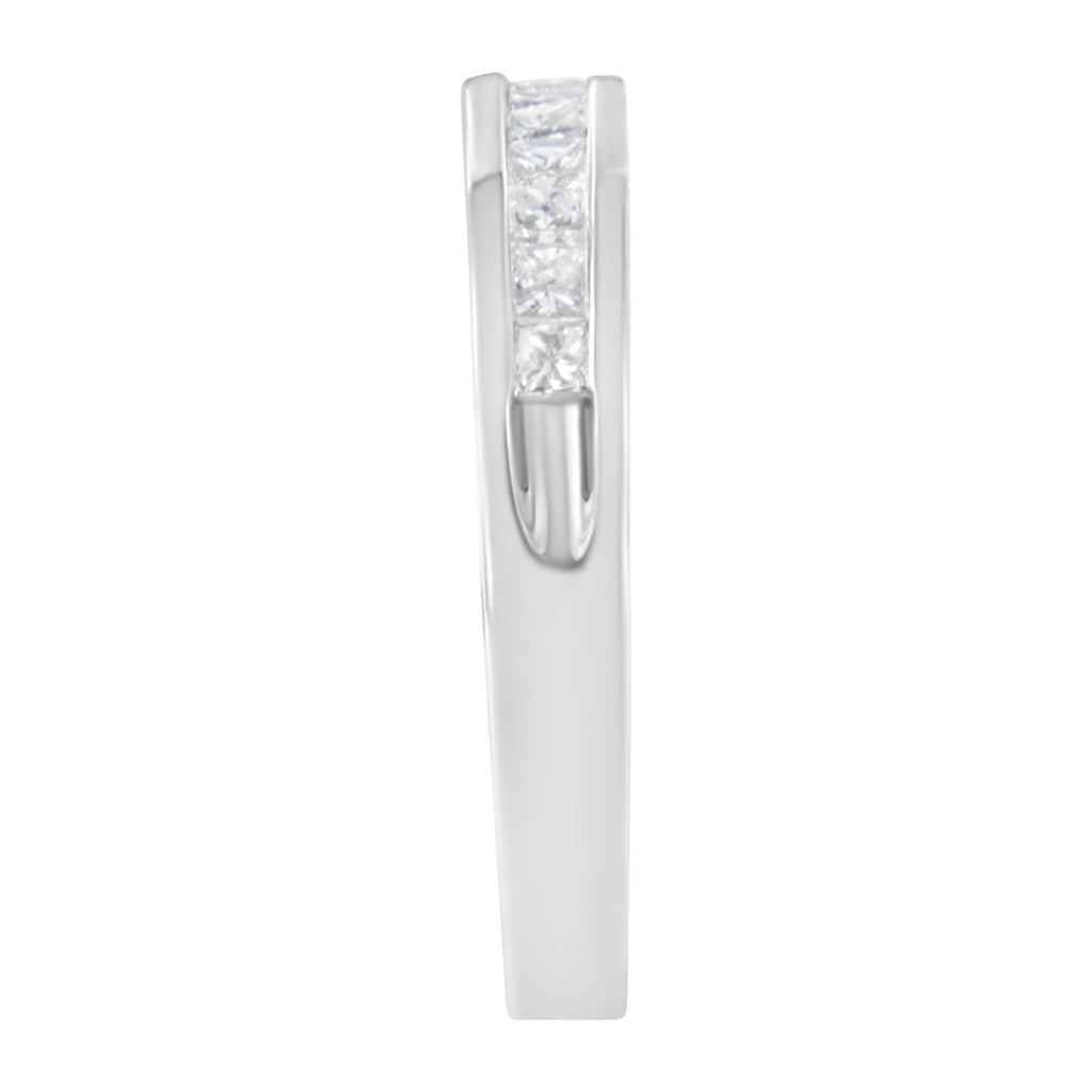 Princess-Cut Diamond Band Ring, Sterling Silver, 1/2ct Diamond