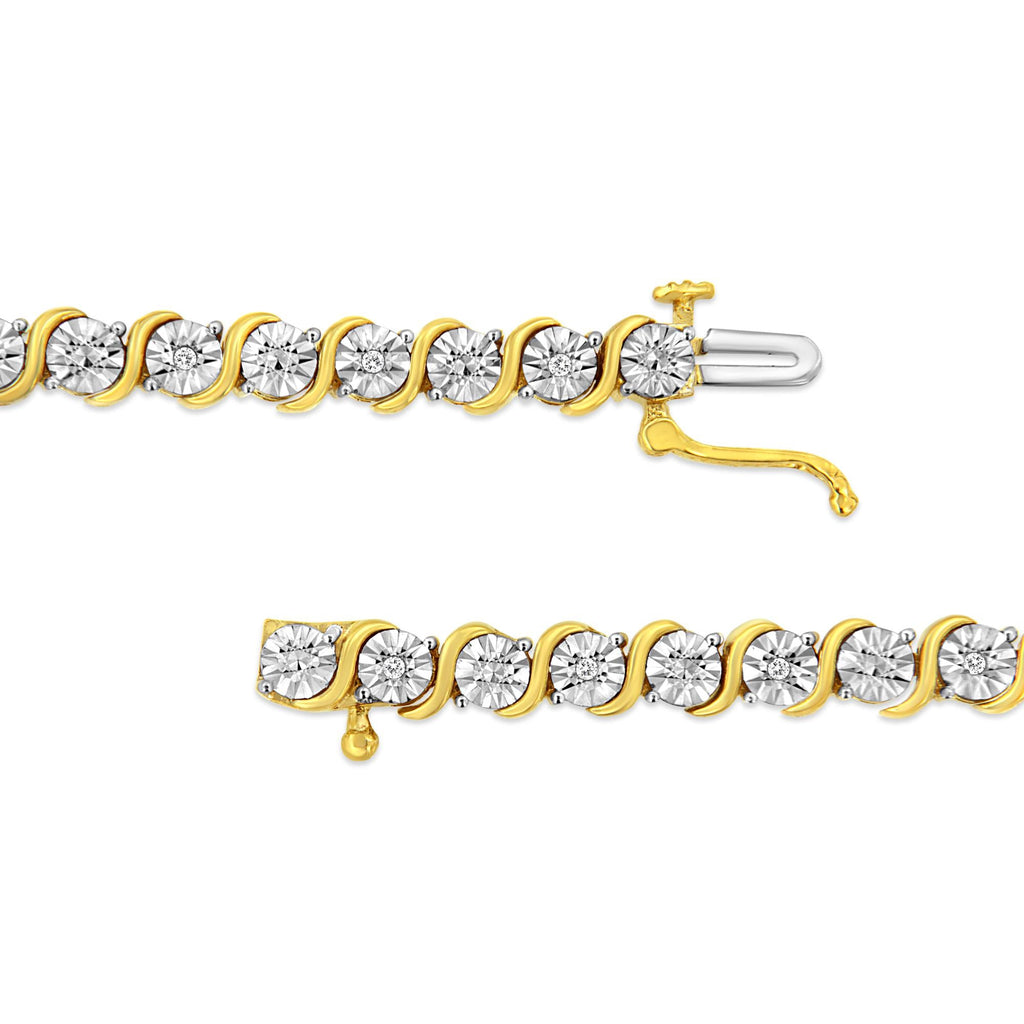 Sterling Silver Miracle-Set Diamond Tennis Bracelet, 7"