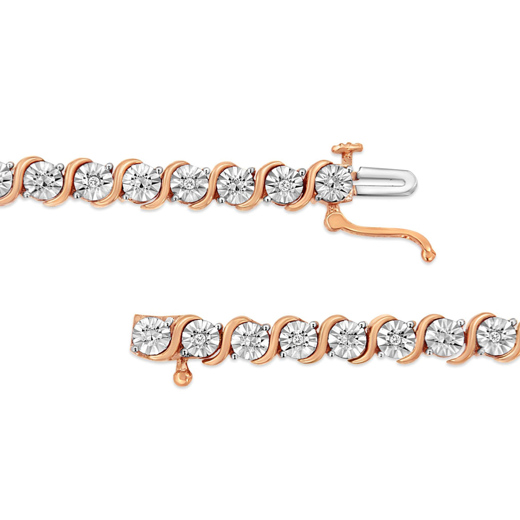 Sterling Silver Miracle-Set Diamond Tennis Bracelet, 7"