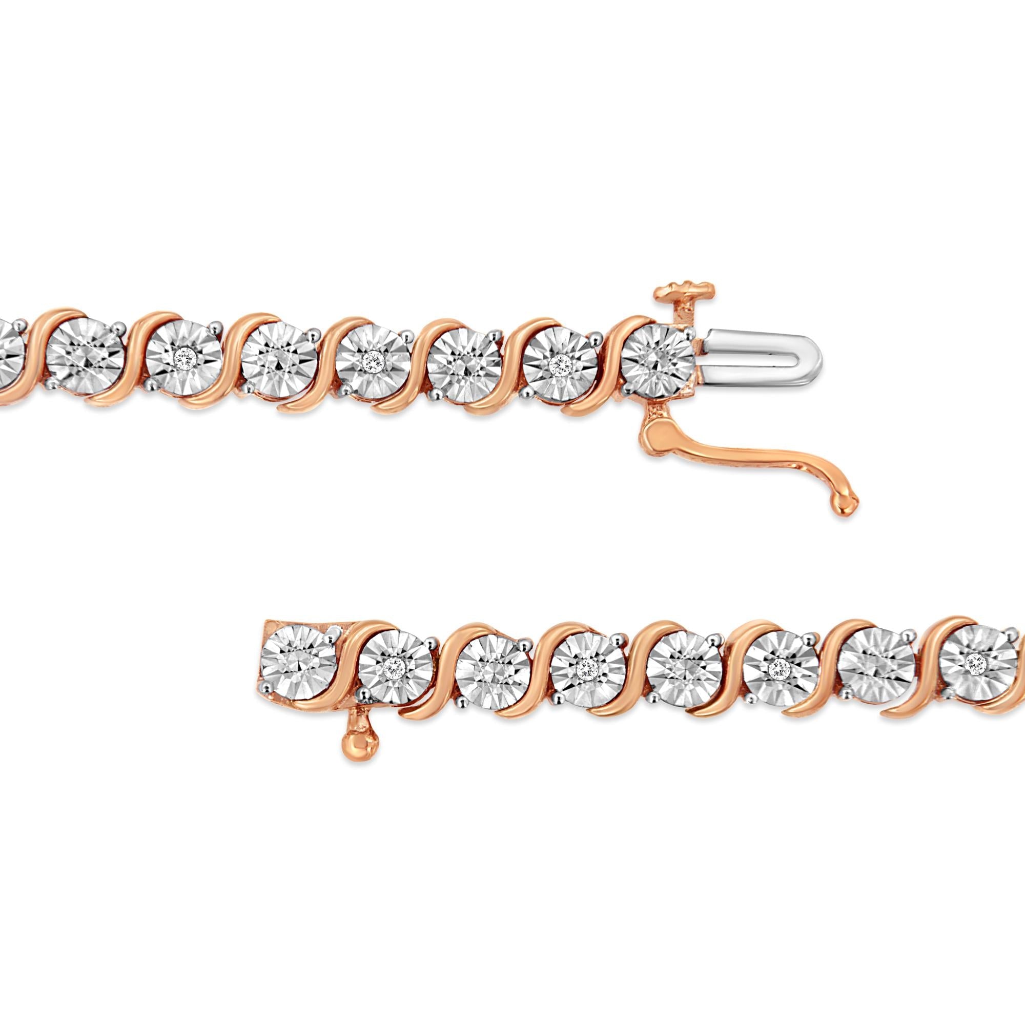 Sterling Silver Miracle-Set Diamond Tennis Bracelet, 7"