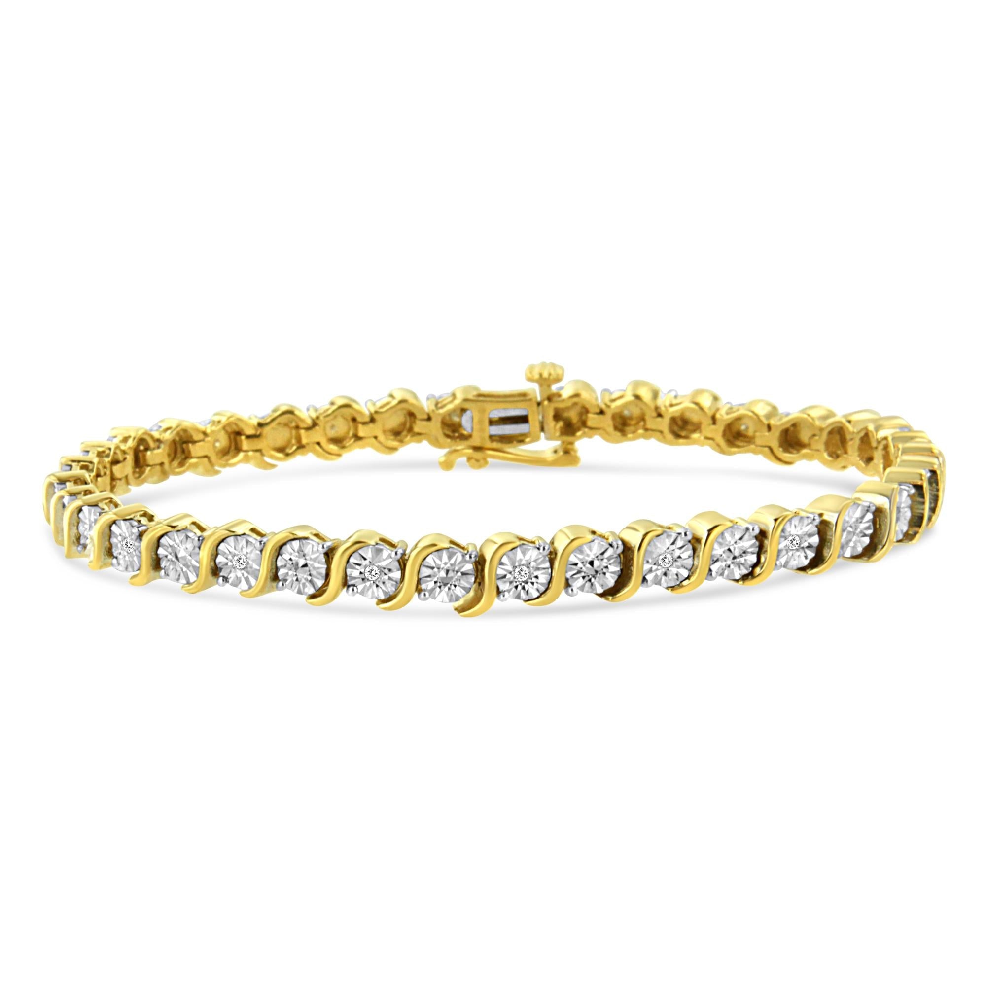Sterling Silver Miracle-Set Diamond Tennis Bracelet