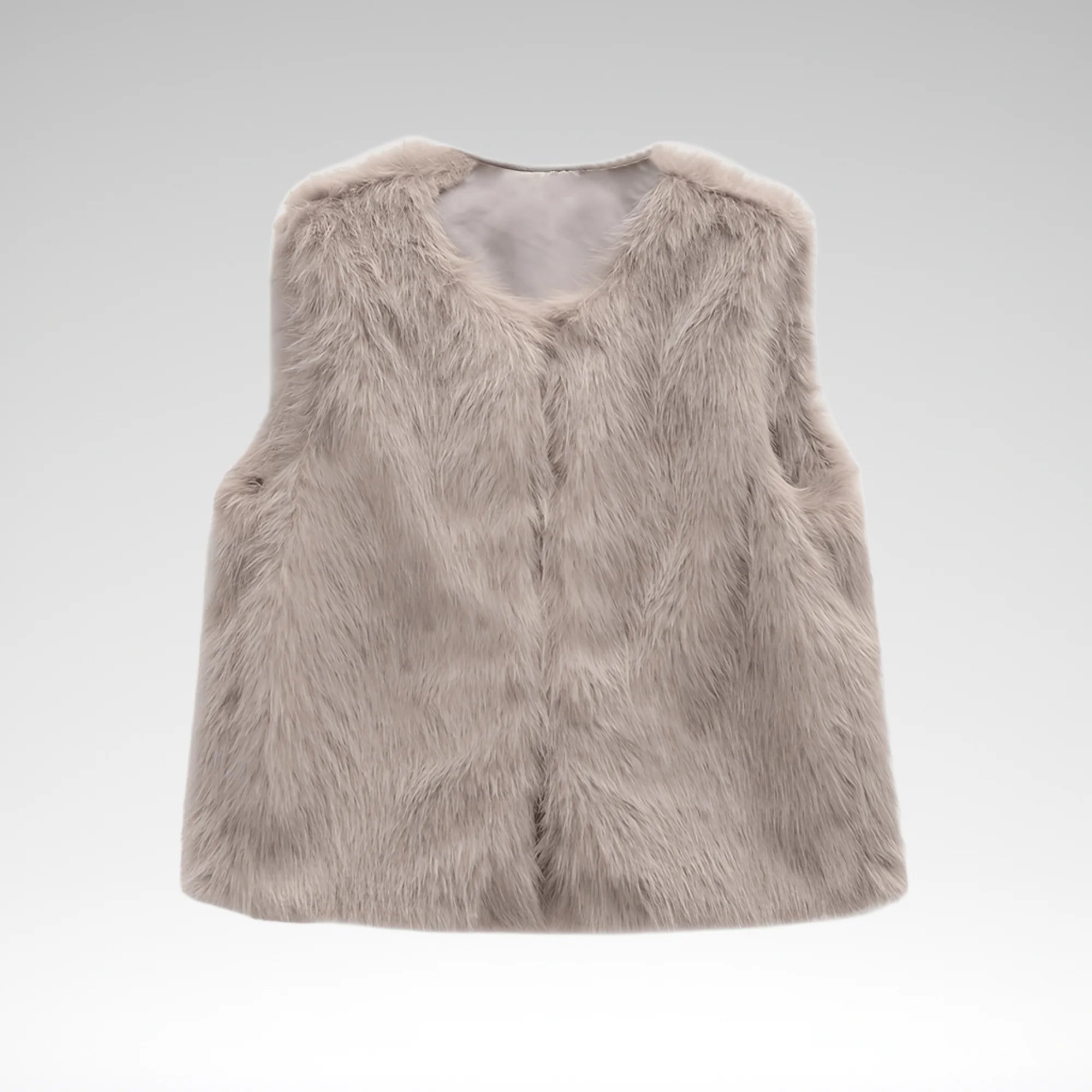 Street faux fur vest for women's