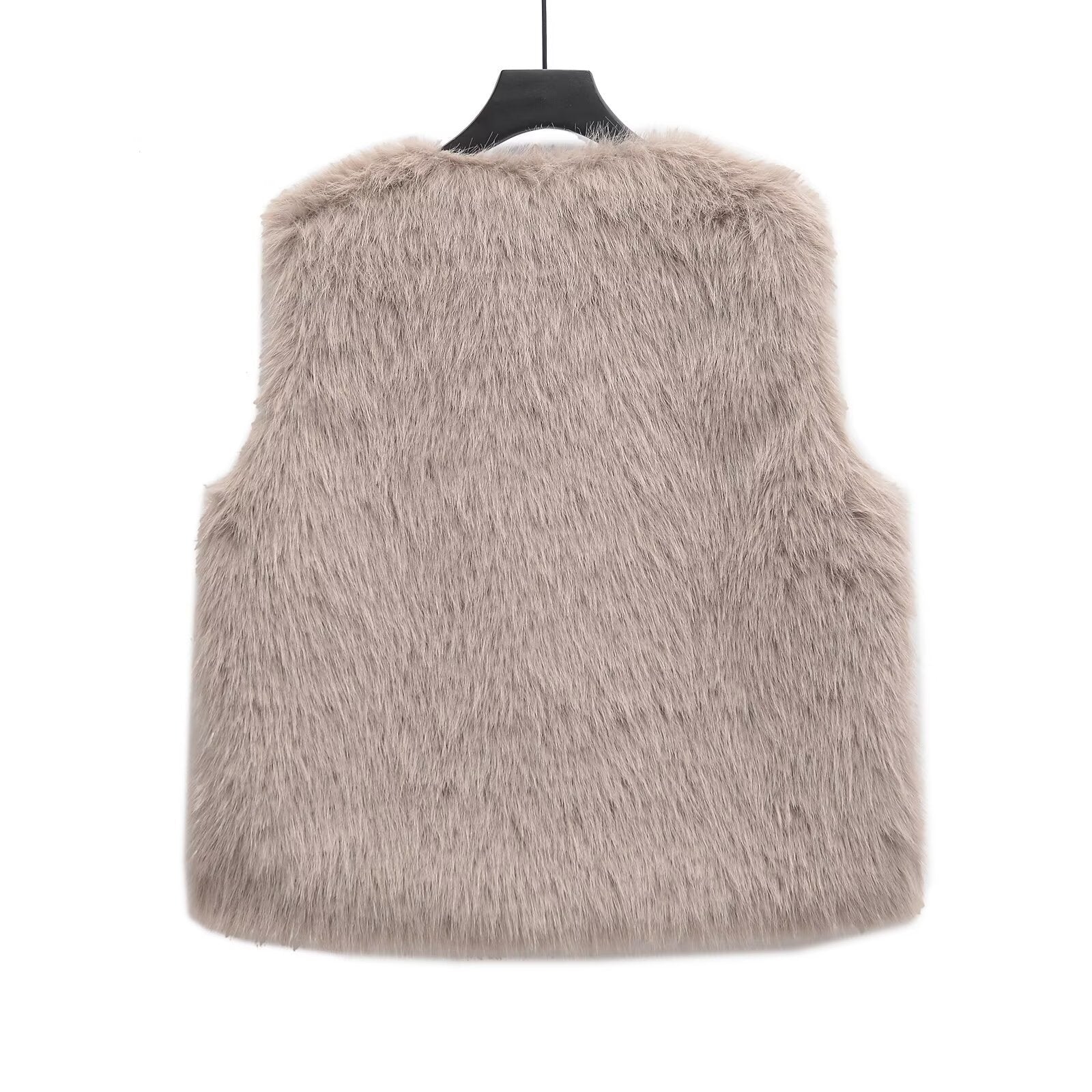 Street faux fur vest for women's