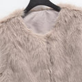 Street faux fur vest for women's