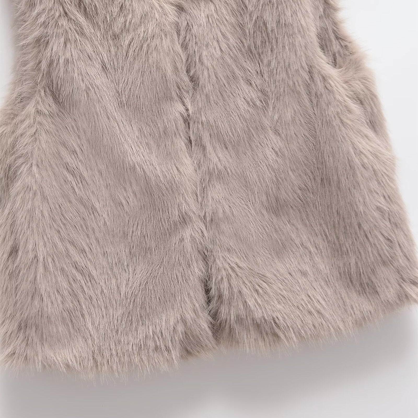 Street faux fur vest for women's