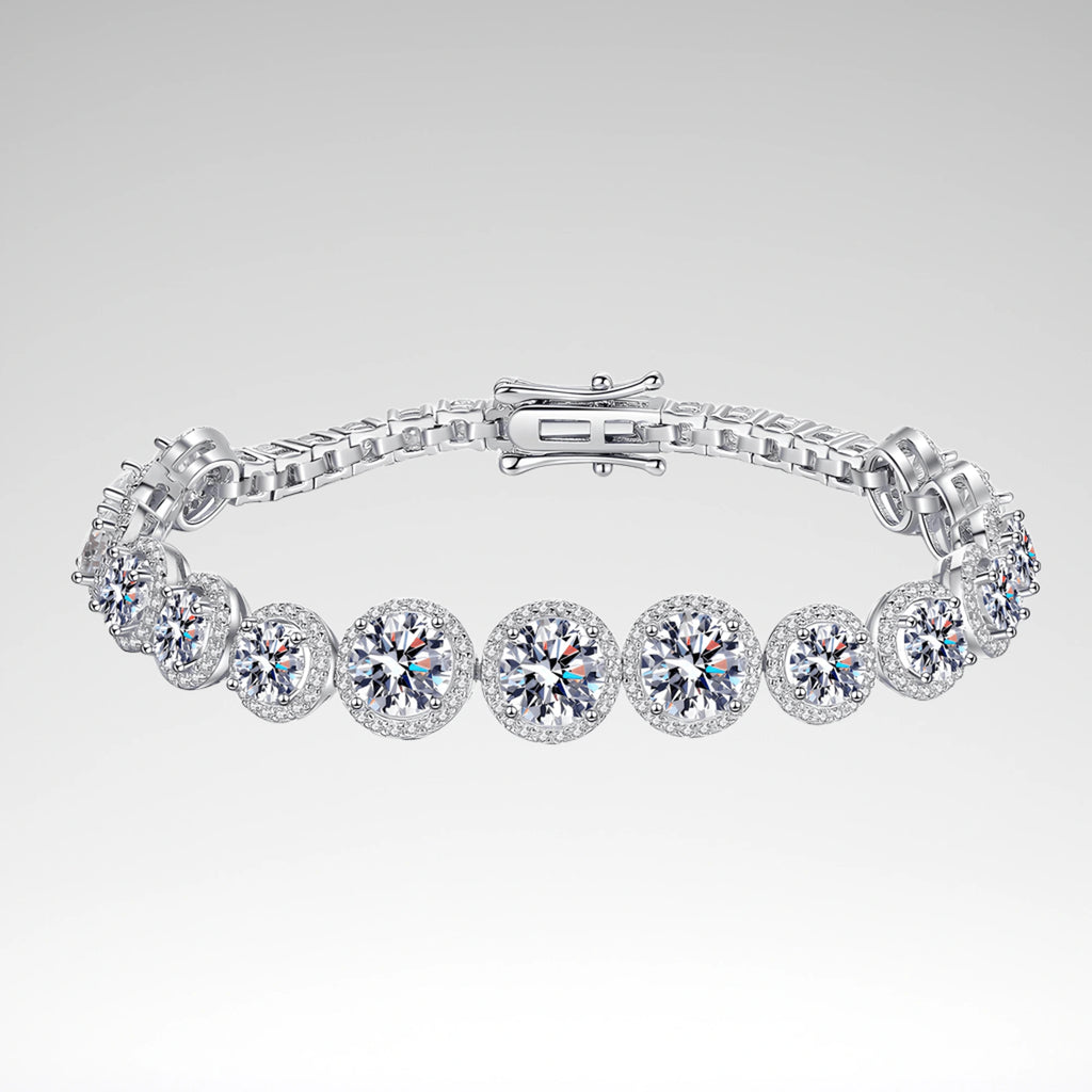  Women's Starry Moissanite Bracelet – .925 Sterling Silver