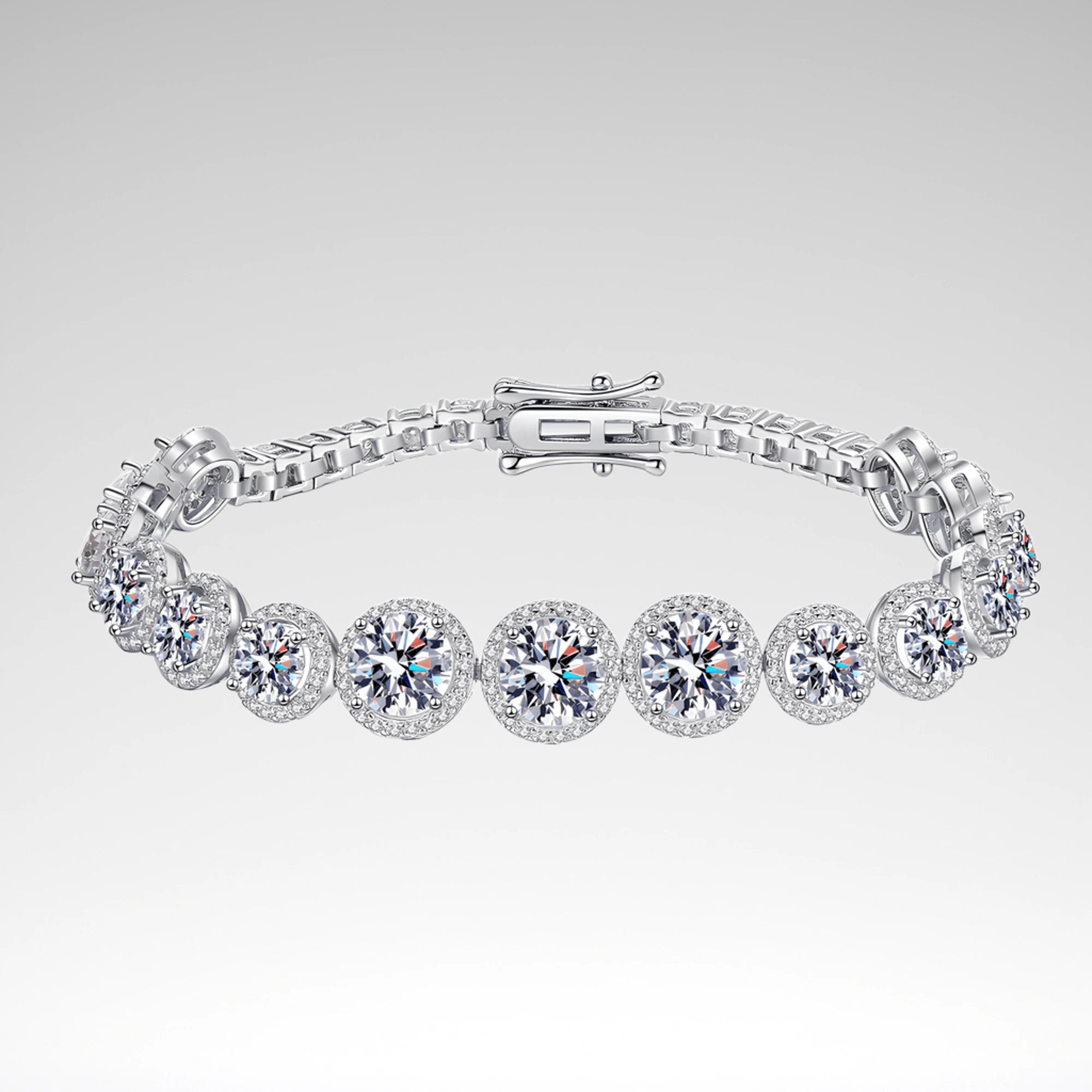  Women's Starry Moissanite Bracelet – .925 Sterling Silver